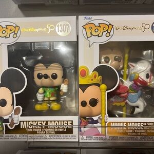 Funko Pop! Mickey and Minnie Disney World 50th Anniversary Figures